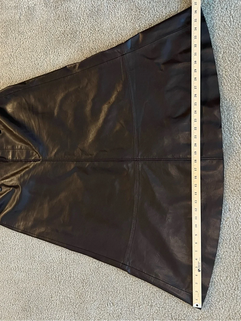 Citizens Of Humanity Cassia Recycled Leather Blend Midi Skirt A-Line Size 32